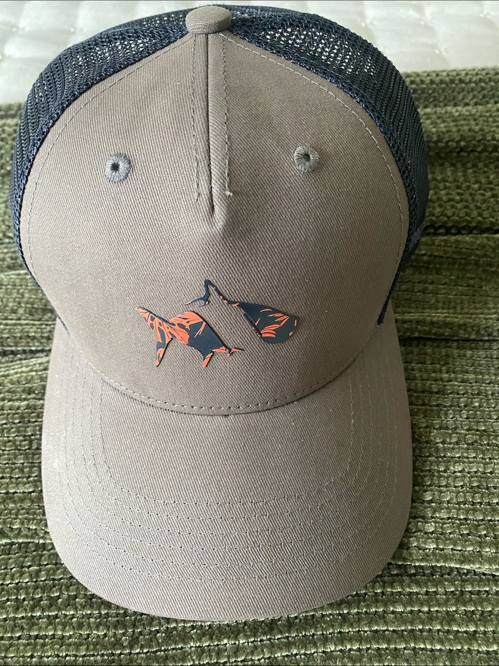 Fish Hippie Brown Trucker Cap with Fish Graphic